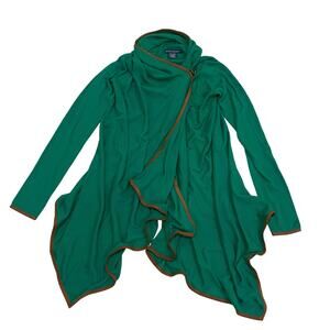 Vintage Ralph Lauren Cashmere Blend Cape | Leather Trim Toggle Equestrian Runway